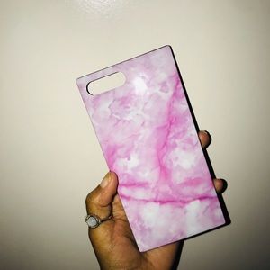 I phone 7 plus case pink marble